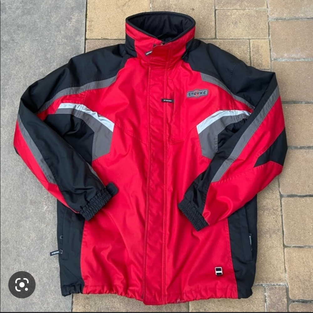 stryke spyder red mens ski jacket